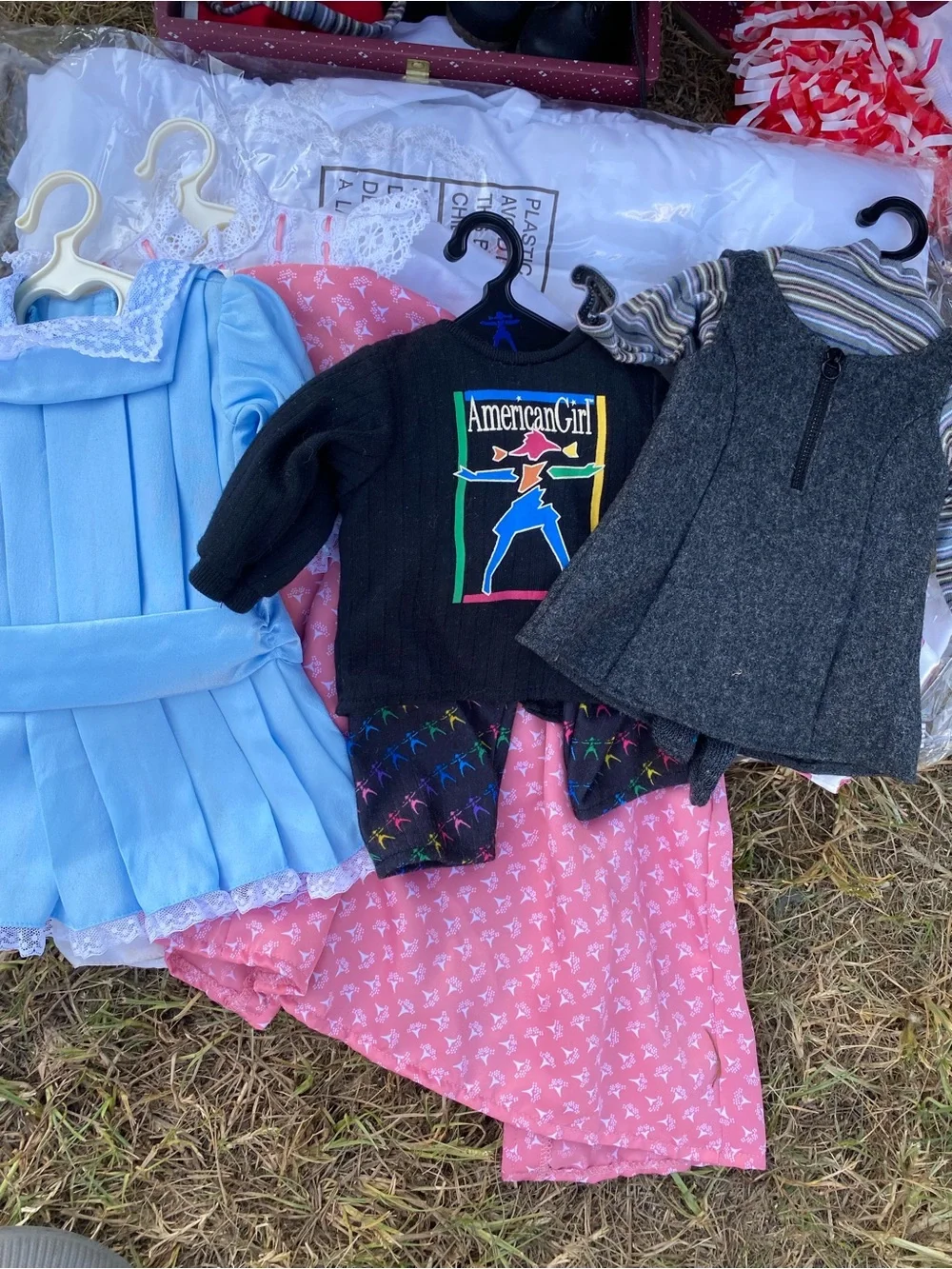 American Girl Blue and Pink Dress & Outfit Bundle